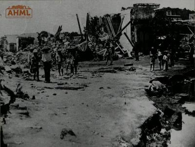Calle de la Cruz del Padre después de la inundación de 1888 
