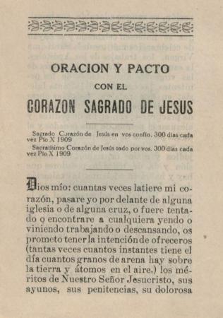 Oración y pacto con el corazón sagrado de Jesús 
