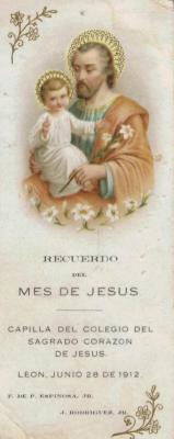 Recuerdo del mes de Jesús 
