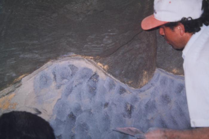 Cueva para especie del zoológico 