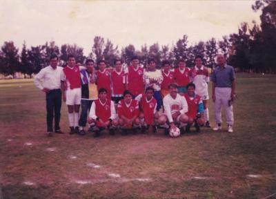 Jugadores del Atlético Ecca, en el año 1995