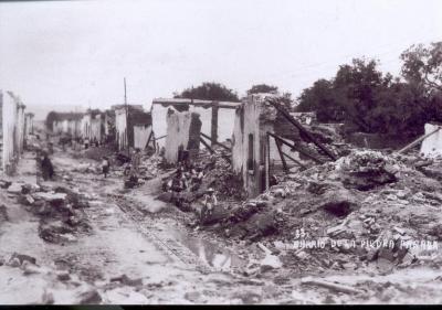 Barrio de la Piedra Parada en la inundación de 1926