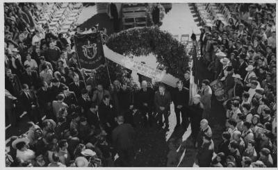 Primera conmemoración de la Matanza del Dos de enero de 1946