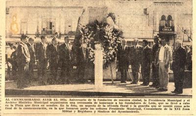 Ceremonia de homenaje a los fundadores de León