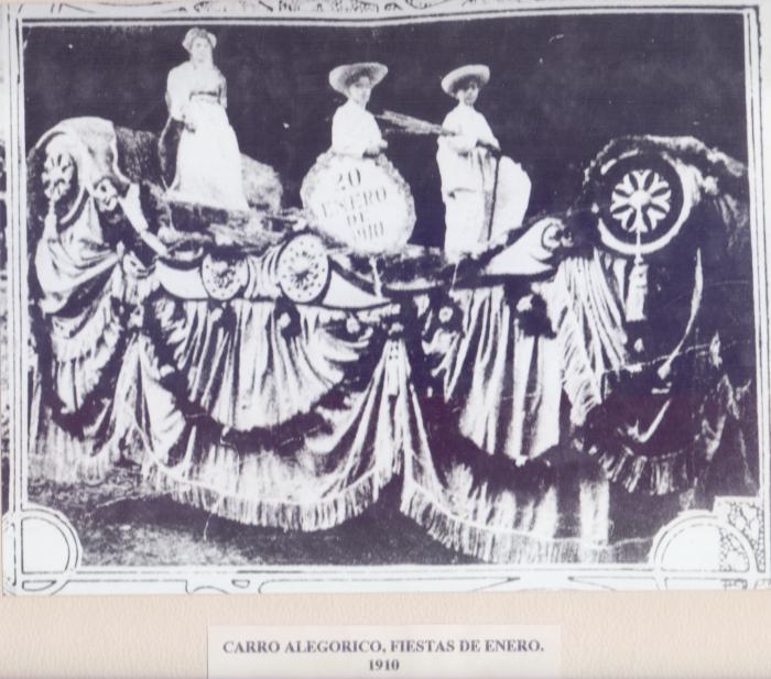 Carro alegórico de las Fiestas de enero de 1910