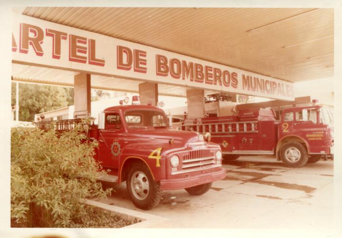 Cuartel de Bomberos en la calle Apolo en 1978