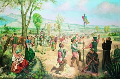 La Fundación de León, óleo de Lázaro Zambrano