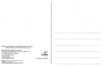 Postal del Interior del Templo Expiatorio