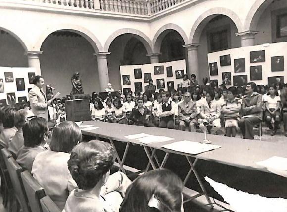 Ceremonia por el aniversario de la fundación de León en 1980 