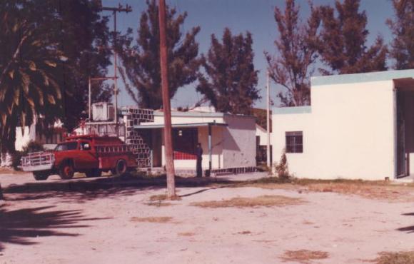 Subestación de bomberos en la colonia Andrade en 1981
