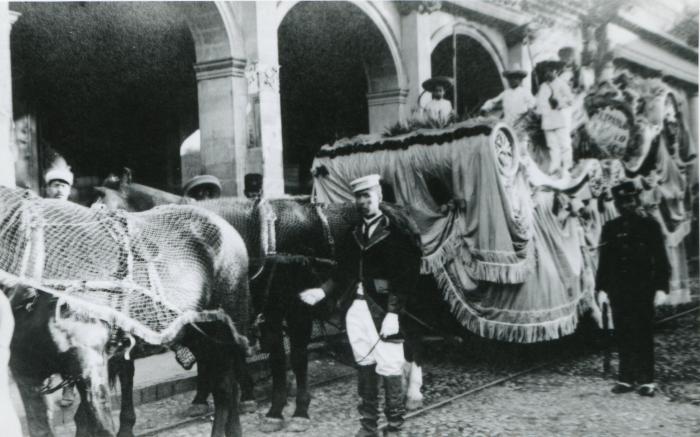 Carro alegórico La Agricultura en las Fiestas de enero de 1910  