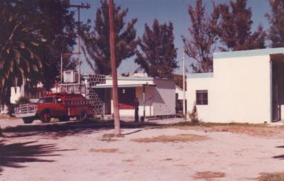 Subestación de bomberos en la colonia Andrade en 1981
