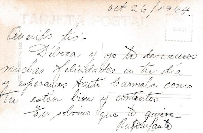 Postal de la fachada y torres de la Catedral en 1940