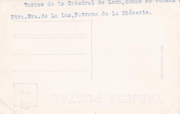 Postal de las torres de la Catedral Basílica, ca.1935