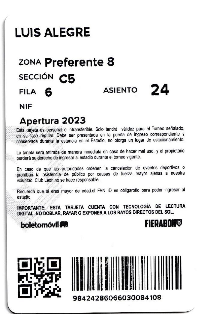 Fierabono Preferente 8 del Torneo Apertura 2024