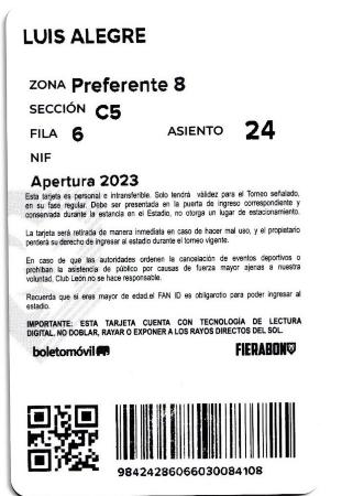 Fierabono Preferente 8 del Torneo Apertura 2023