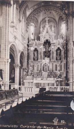 Altar mayor del Templo del Inmaculado Corazón de María, ca.1940