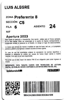 Fierabono Preferente 8 del Torneo Apertura 2023