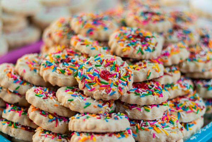 Galletas con grageas de colores