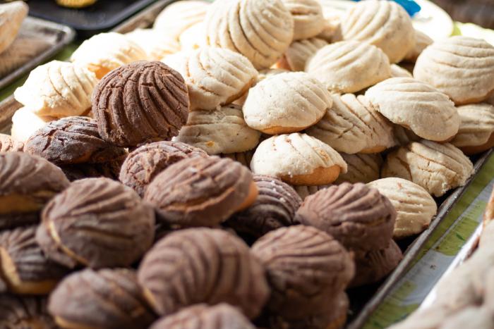 Mini conchas de chocolate y vainilla