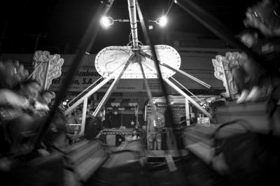 Juegos mecánicos durante el festejo a San Nicolás de Tolentino 