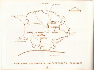 Mapa de Colectores sanitarios 1987