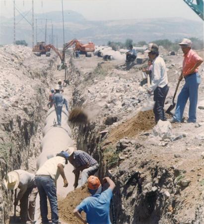 Obras de conexión del acueducto La Muralla