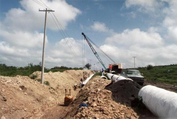 Construcción del acueducto La Muralla