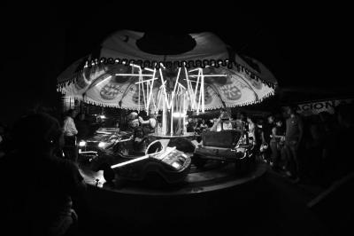 Juegos mecánicos durante el festejo a San Nicolás de Tolentino 