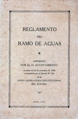 Reglamento del Ramo de Aguas