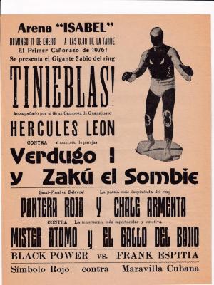 Tinieblas y Hércules León, función de lucha libre en la Arena Isabel