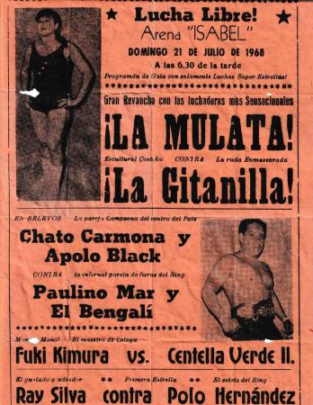 La Mulata y La Gitanilla, cartel de lucha libre en la Arena Isabel

