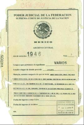 Expediente Varios 3/1946 del índice del Pleno de la Suprema Corte de Justicia de la Nación del Poder Judicial de la Federación