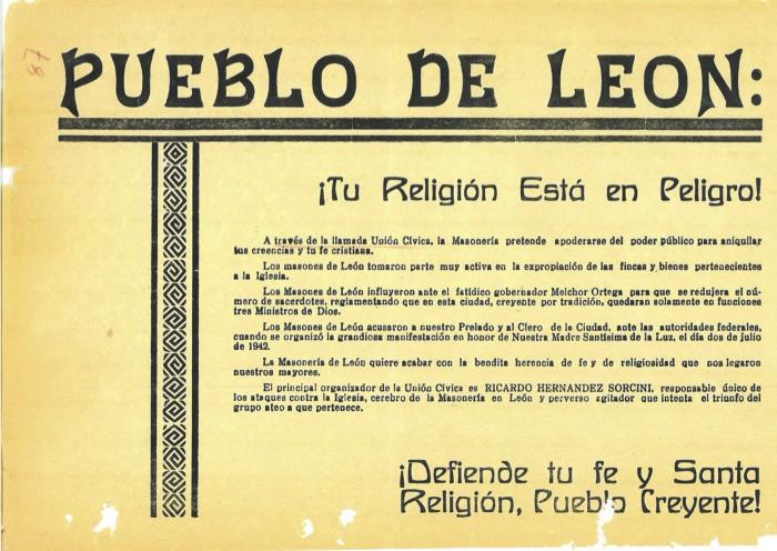 Volantes y recortes de periódicos de la época que obran en el expediente 183-228