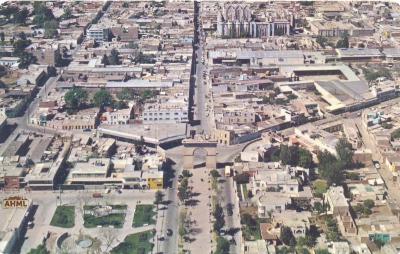 Vista aérea del Arco de la Calzada de los Héroes (Ca. 1966)