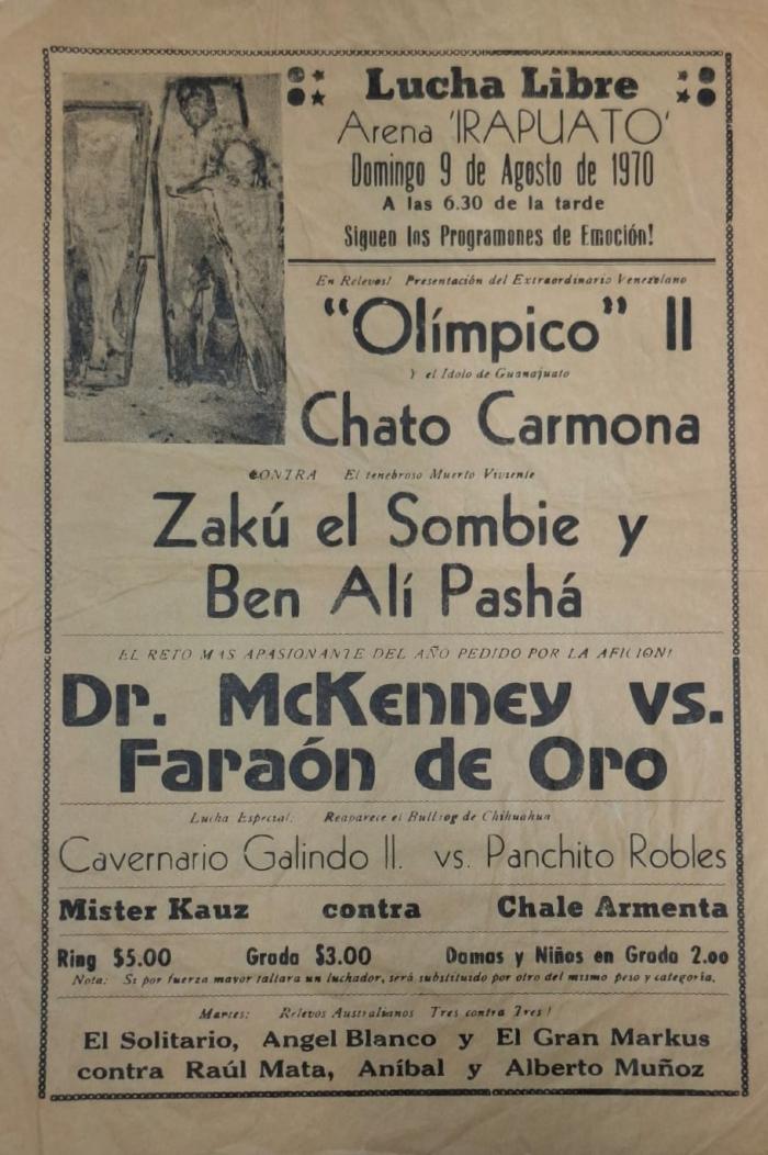 “Chato” Carmona se presenta en Irapuato, 1970
