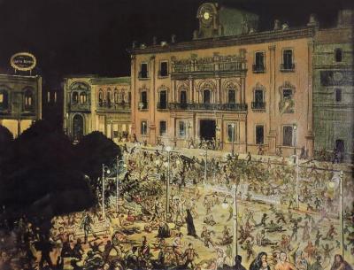 “Testimonio pictórico del 2 de Enero 1946” del maestro Lázaro Zambrano