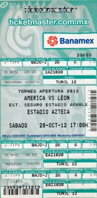 Boleto América vs León, Apertura 2012