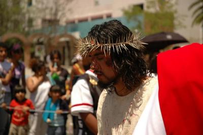Jesús de Nazaret en el viacrucis de Chapalita