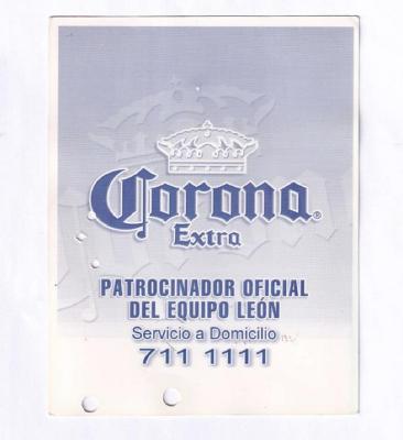 Tarjetón para Plateas Poniente, Clausura 2003