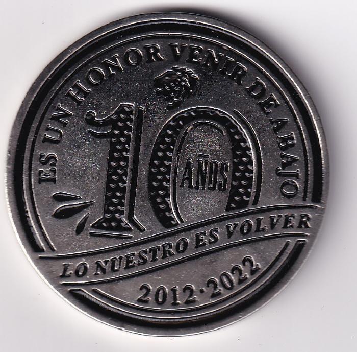 Moneda conmemorativa del ascenso del Club León, 2012-2022