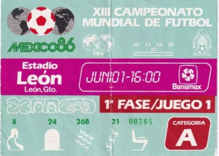  Boleto Francia vs Canadá en el estadio León, México 86