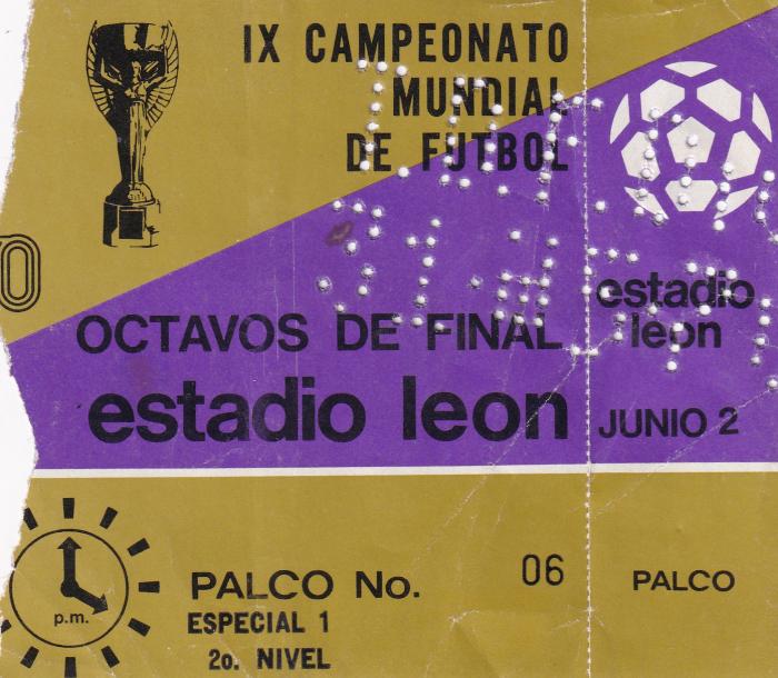03 Boleto Perú vs Bulgaria en León, México 70 