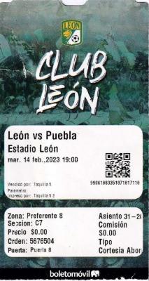 Boleto León vs Puebla, Clausura 2023
