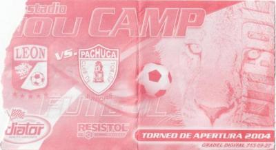 Boleto León vs Pachuca Juniors, Apertura 2004