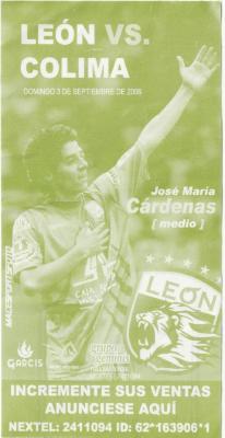 Boleto León vs Colima, Apertura 2006