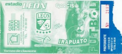 Boleto León vs Irapuato, Clausura 2006
