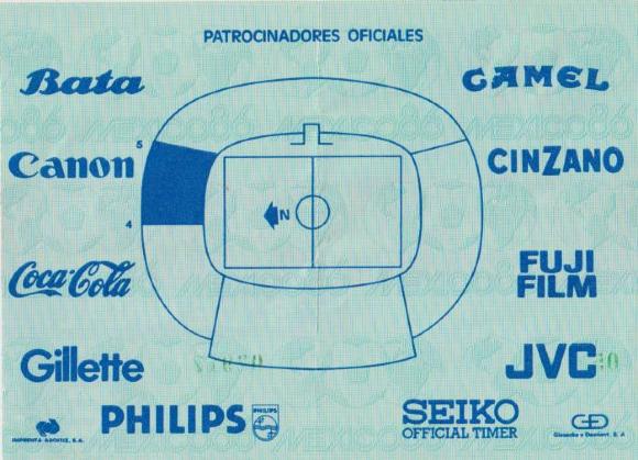Boleto para Unión Soviética vs Bélgica en el Estadio León, México 86
