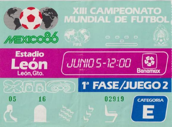 Francia vs Unión Soviética en el Estadio León, México 86 categoría E