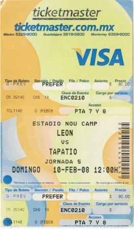Boleto León vs Tapatío, Clausura 2008